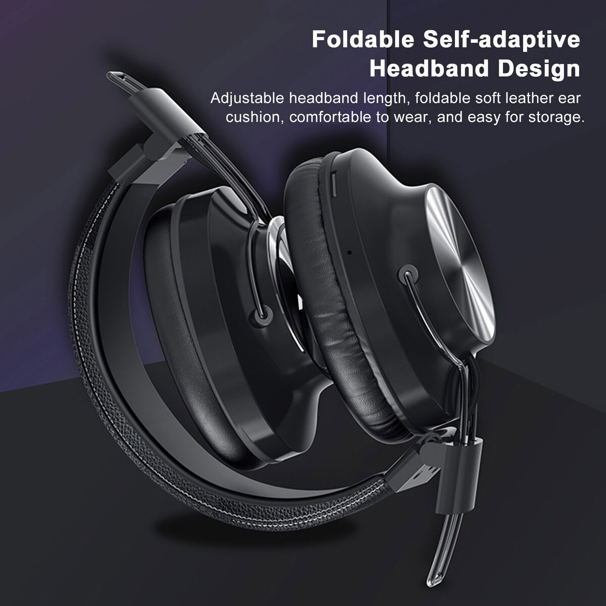 Nia s foldable over ear music headset headphones df