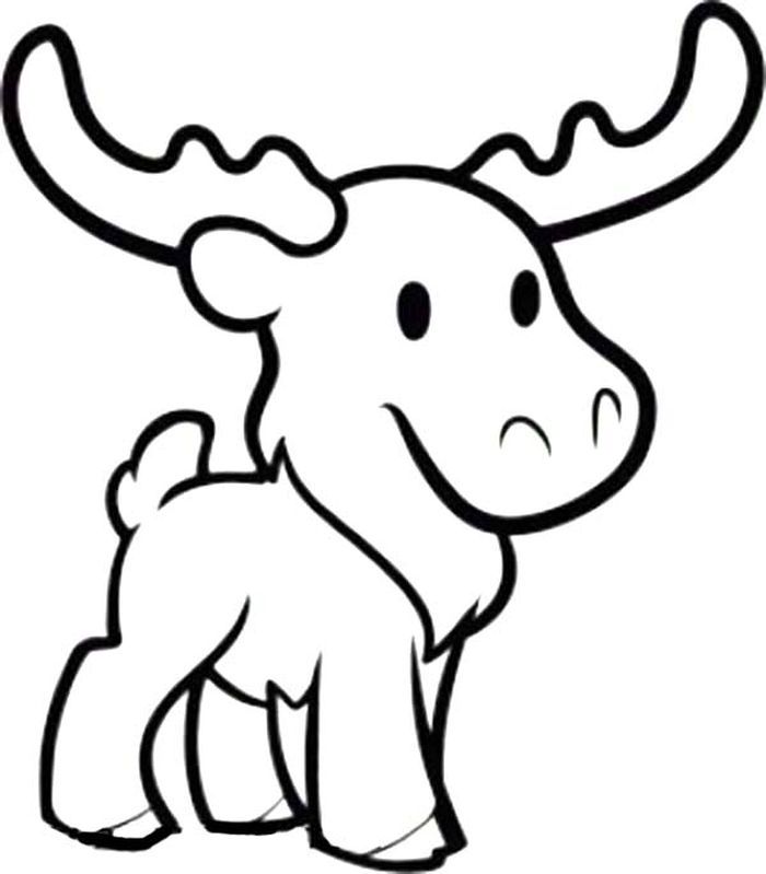 Moose coloring pages for kids pdf printable