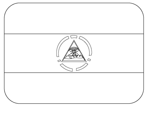 Flag of nicaragua emoji coloring page free printable coloring pages