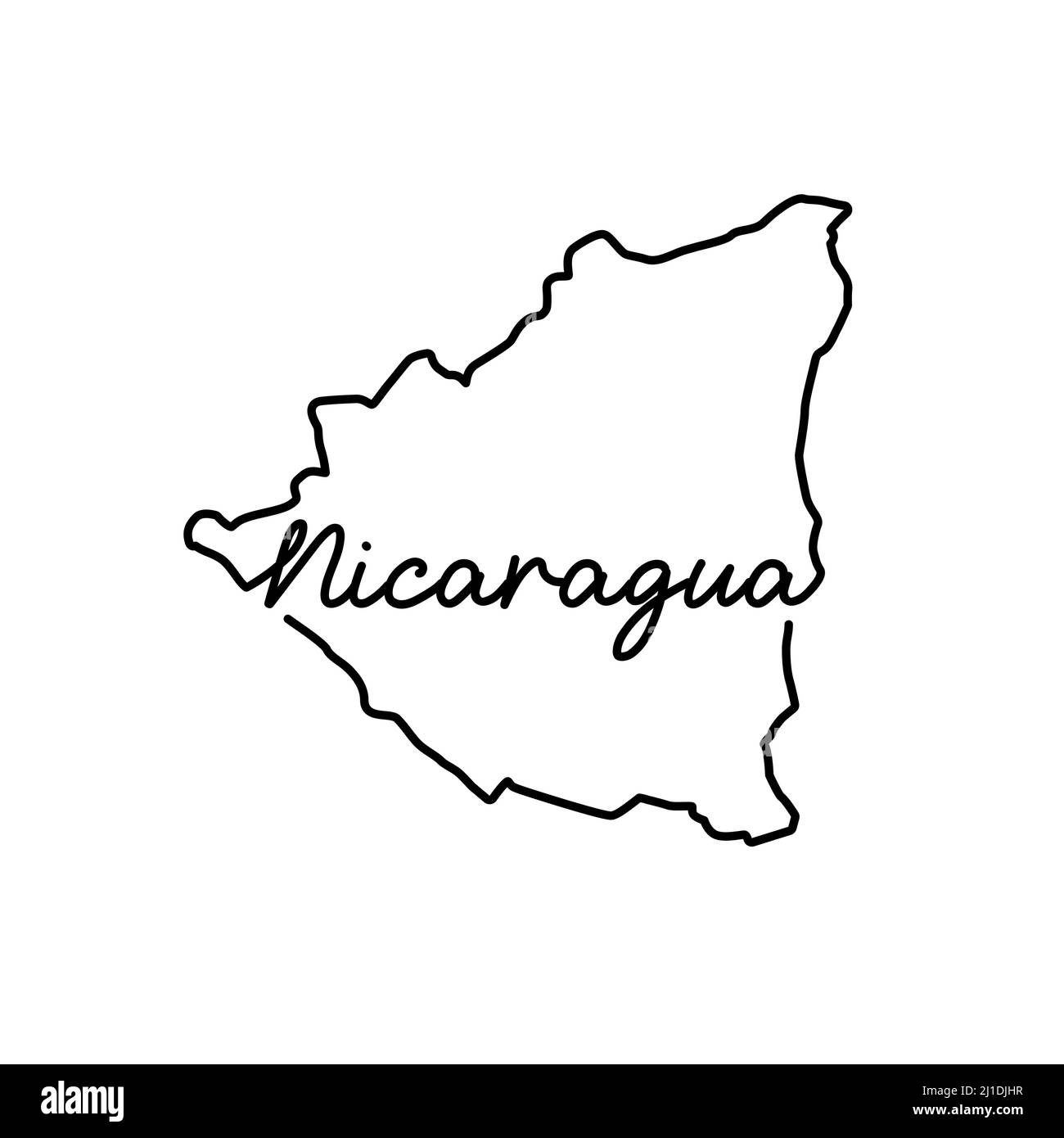 Country nicaragua map vector vectors hi