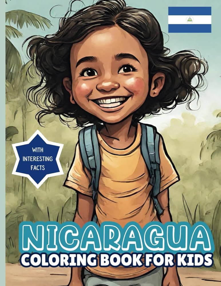 Nicaragua coloring book for kids with interesting facts publishing grant books