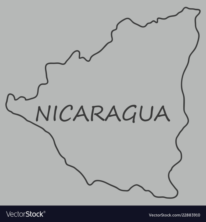 Free nicaragua map flag with shadow on white vector image