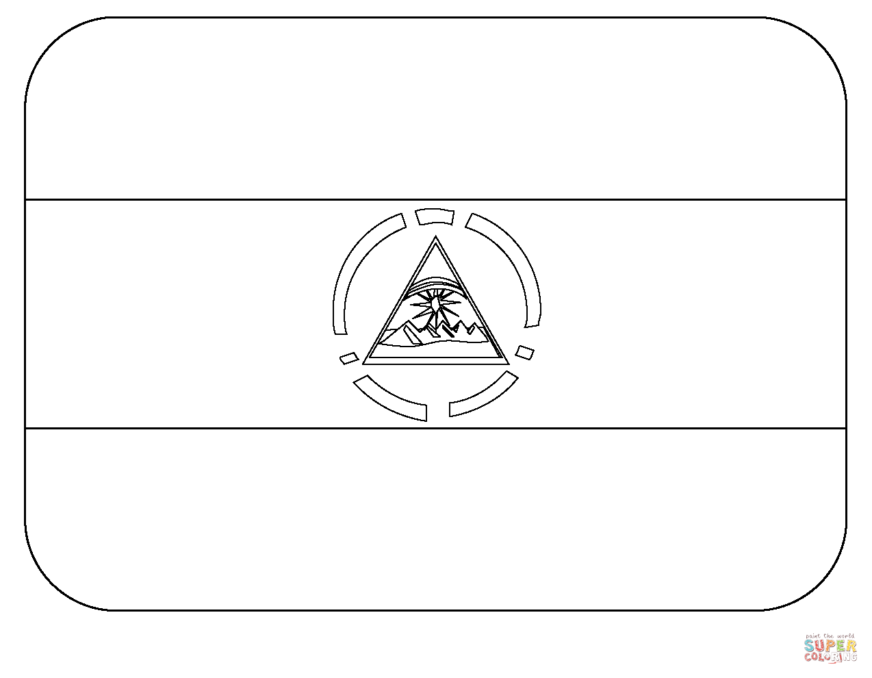 Flag of nicaragua emoji coloring page free printable coloring pages