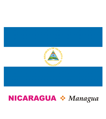 Nicaragua flag coloring pages for kids to color and print