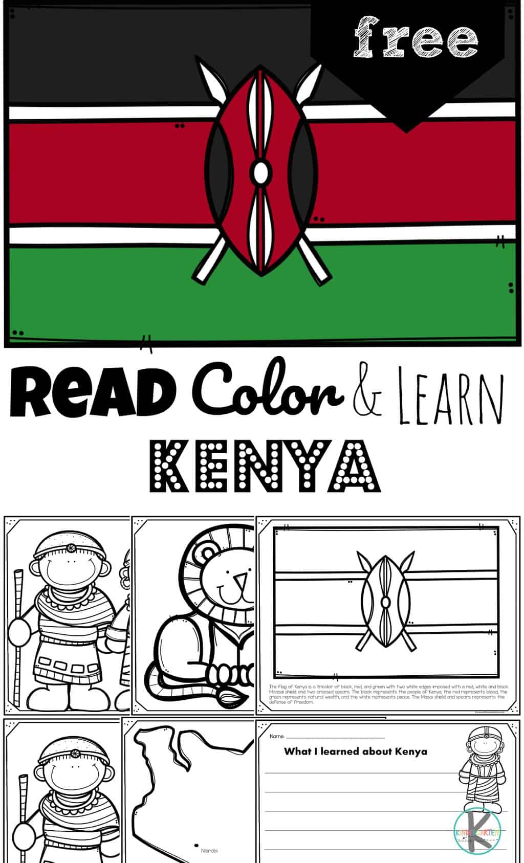 Free read color and learn about kenya