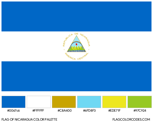 Nicaragua flag color codes