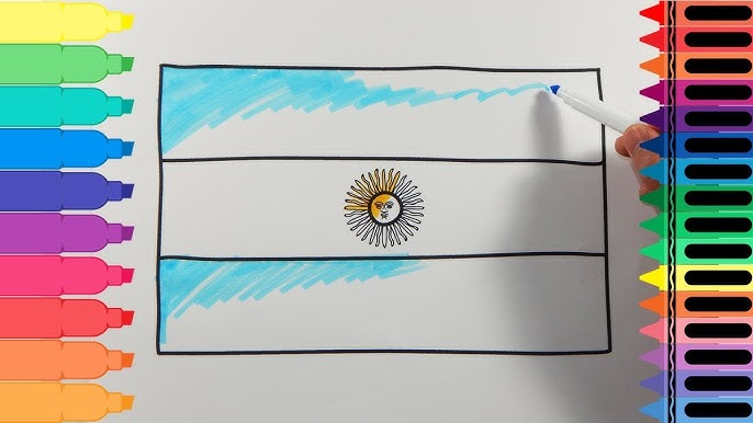 How to draw nicaragua flag