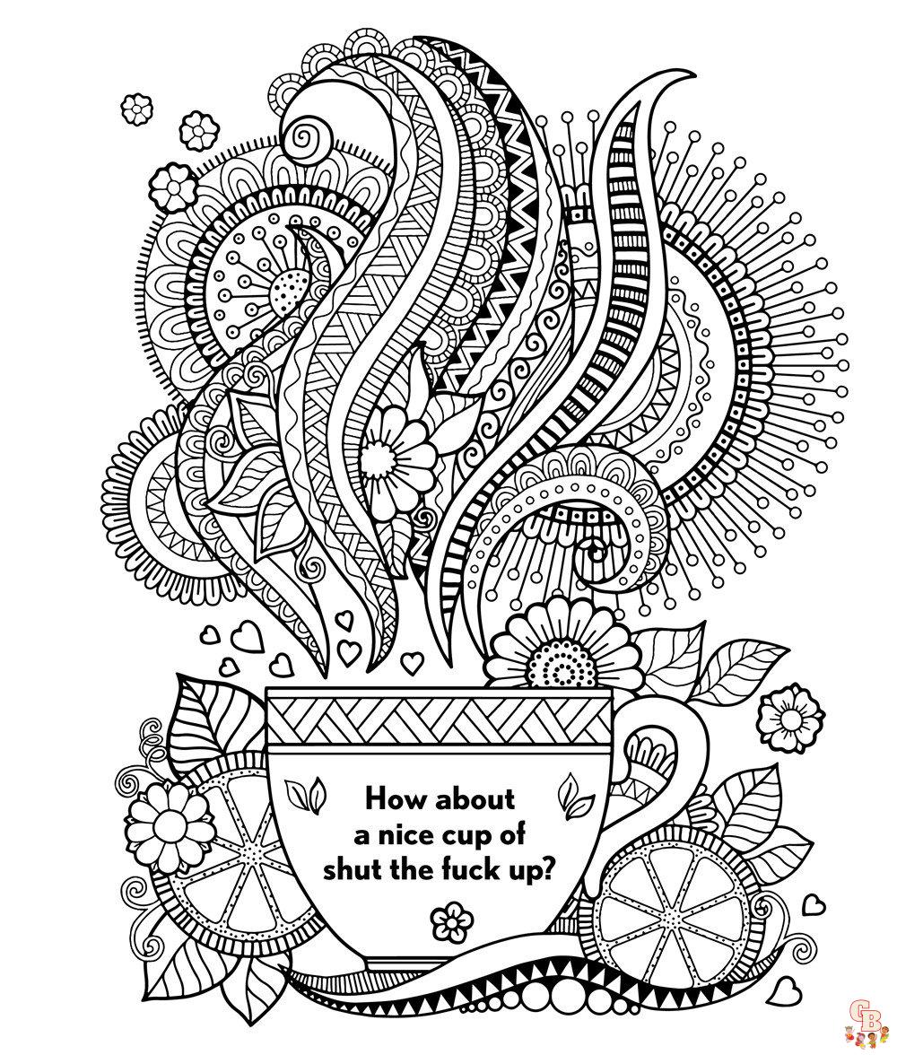 Get creative with swear word coloring pages printable free