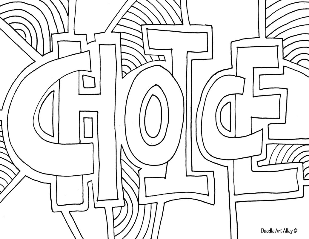 Word coloring pages