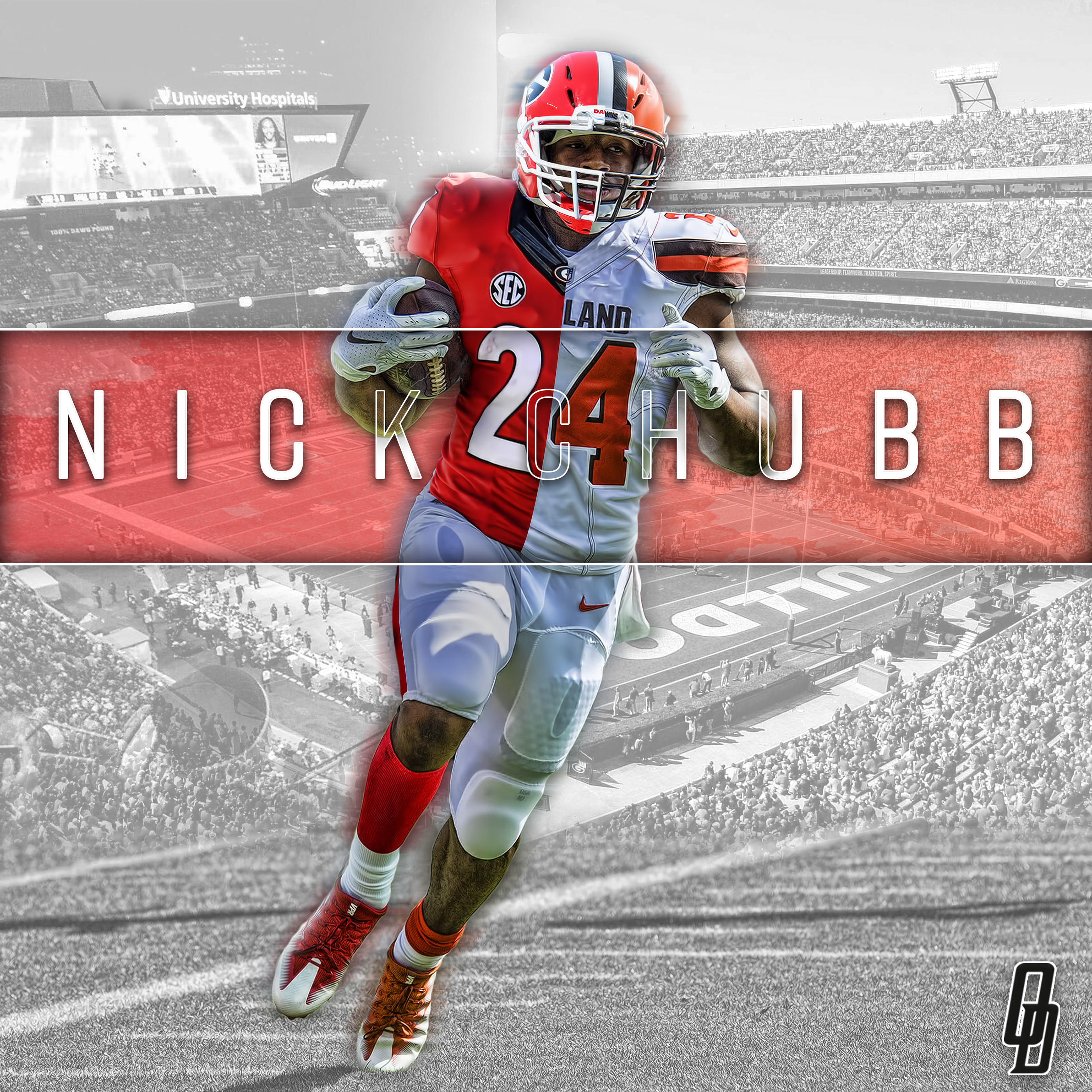 Ball NFL Cleveland Browns Player Nick Chubb Nickchubb Nick Chubb  Nicholasjamaalchubb Nicholas Jamaal Canvas Print / Canvas Art by Wrenn  Huber - Pixels