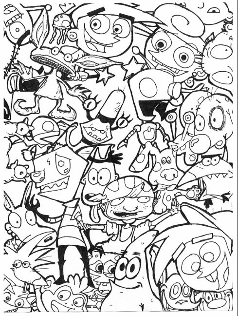S cartoon coloring pages