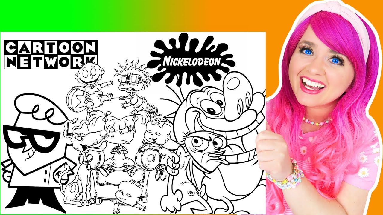 Coloring nickelodeon s coloring pages rugrats ren stipy dexters laboratory