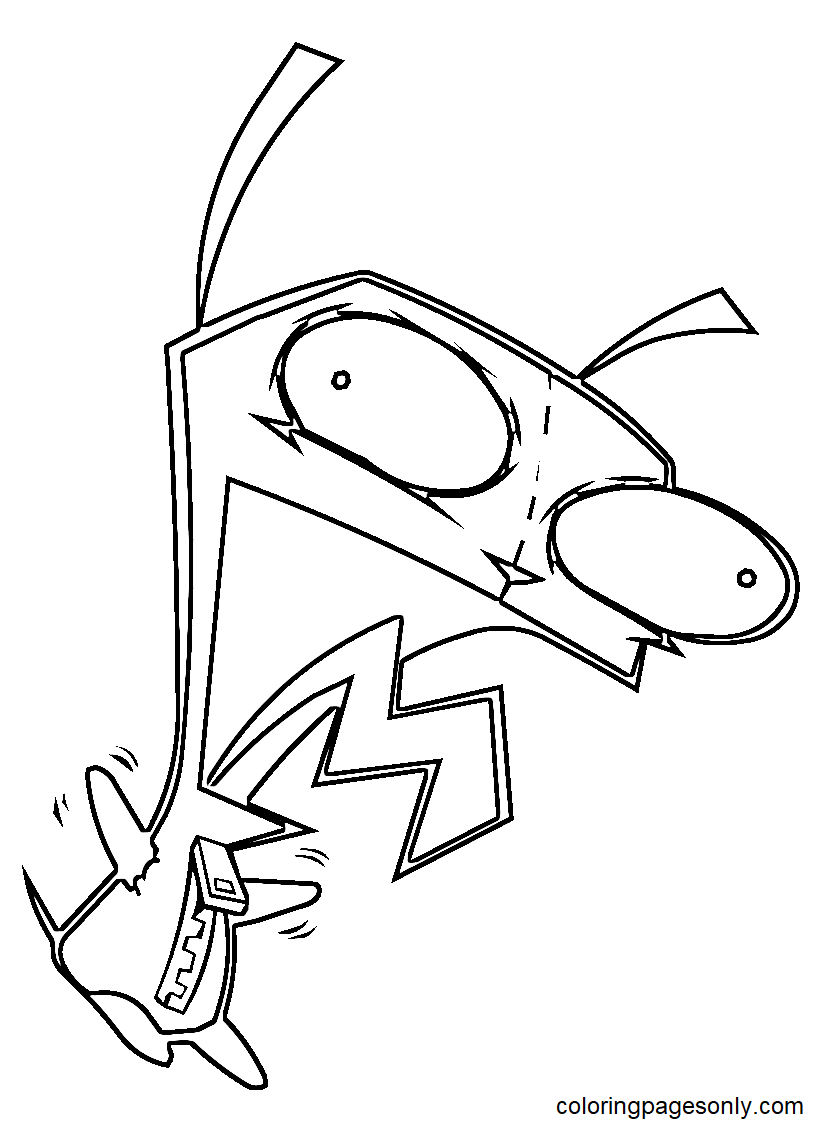 Gir crazy coloring page