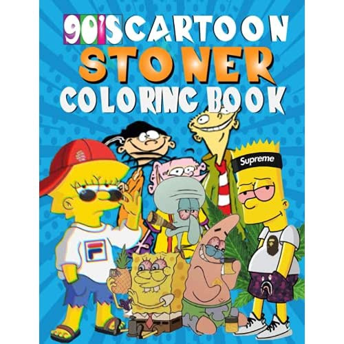 S cartoon stoner coloring book stoners gift funny tripp coloring book for adults mindful coloringstoners coloring book