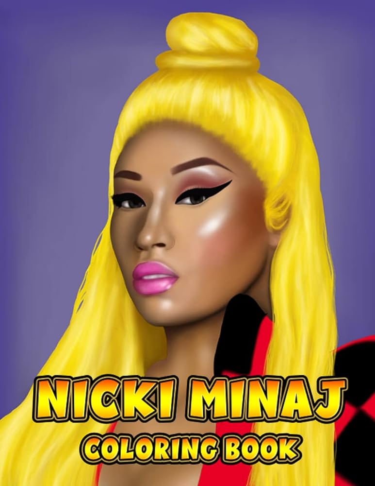 Nicki minaj coloring book coloring pages an amazing coloring book with lots of illustrations nicki minaj for relaxation and stress relief springer falko books