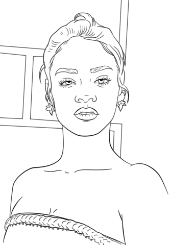 Rihanna coloring page free printable coloring pages