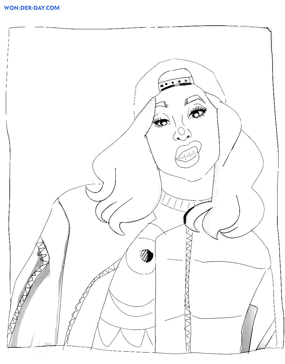 Cardi b coloring pages