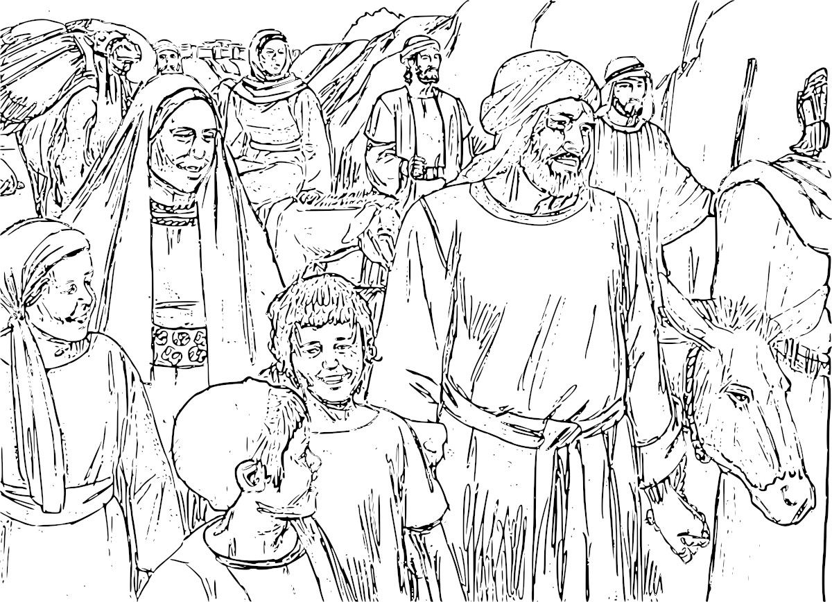 The presentation of jesus at the temple coloring pages