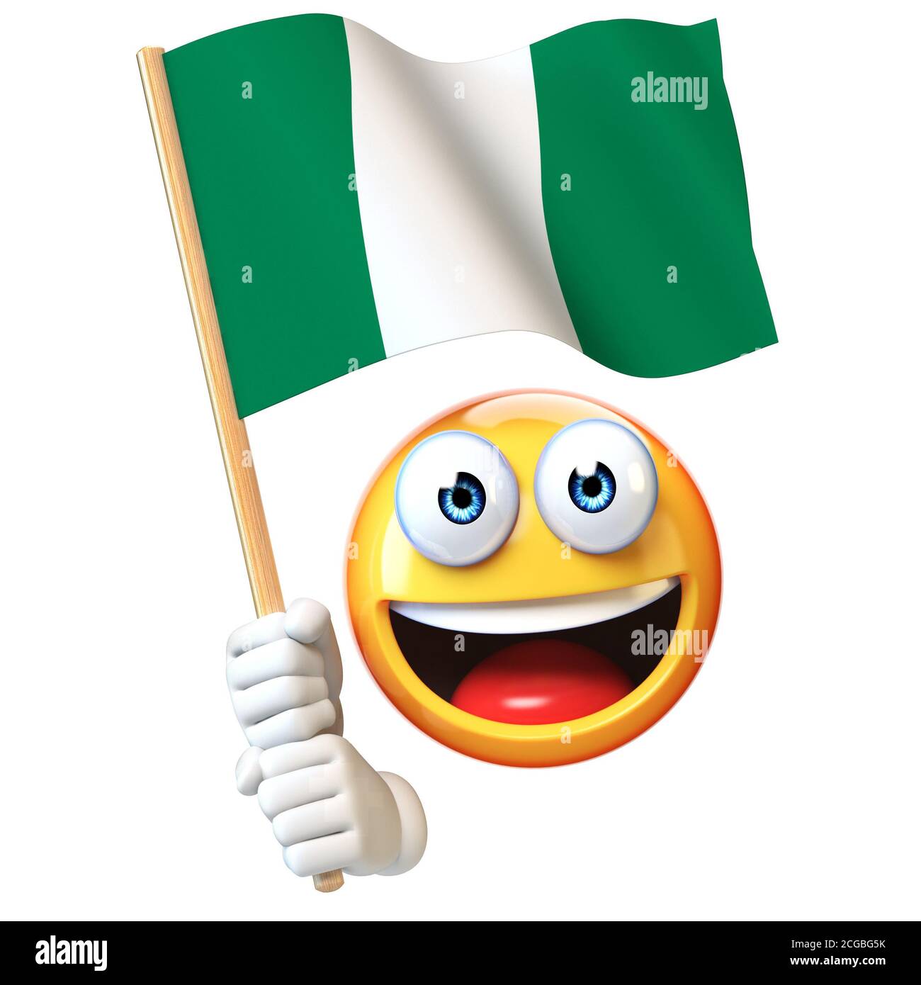 Nigerian flag cut out stock images pictures