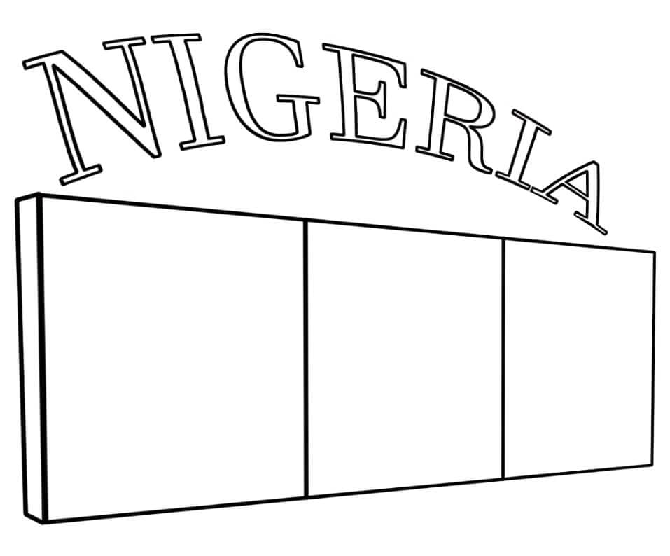 Printable flag of nigeria coloring page