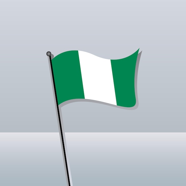 Premium vector illustration of nigeria flag template