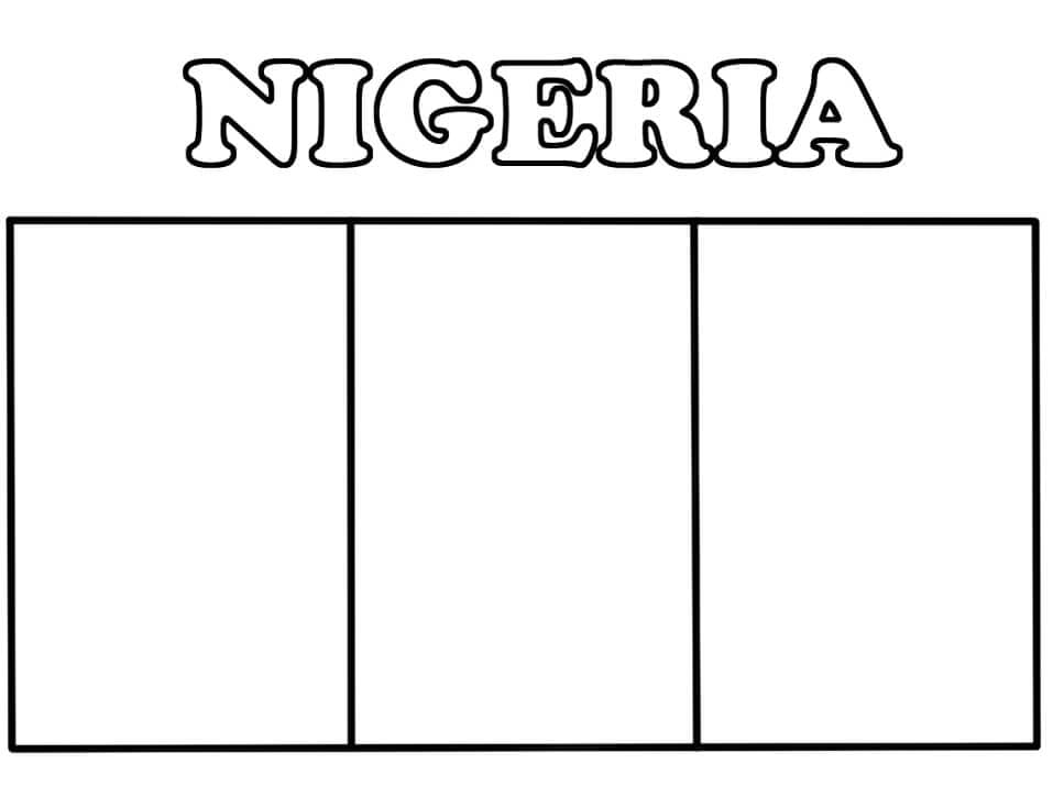 Free printable flag of nigeria coloring page