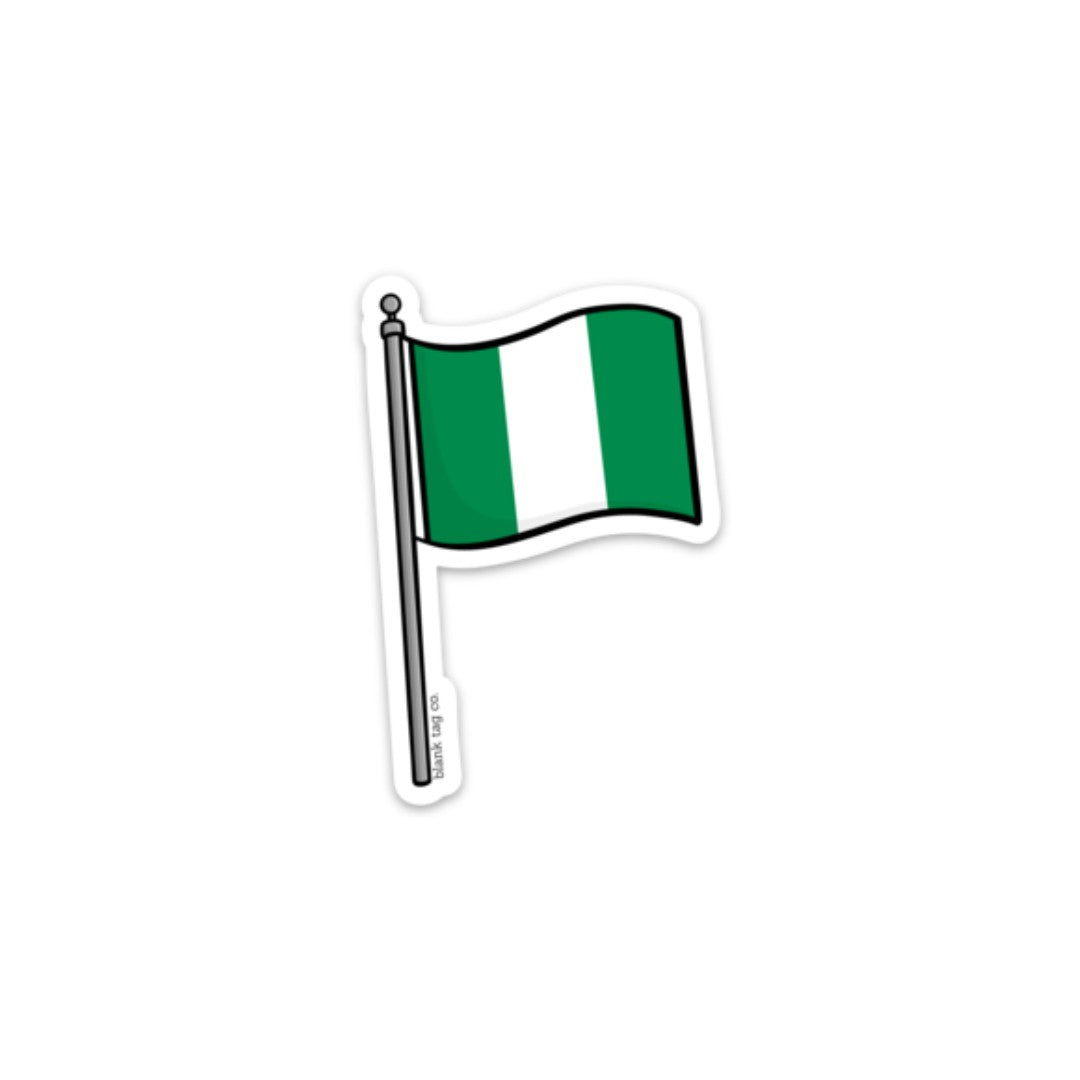 The nigeria flag sticker