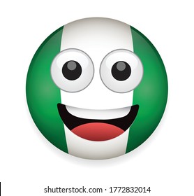 Nigeria flag face vector illustrationhigh quality stock vector royalty free