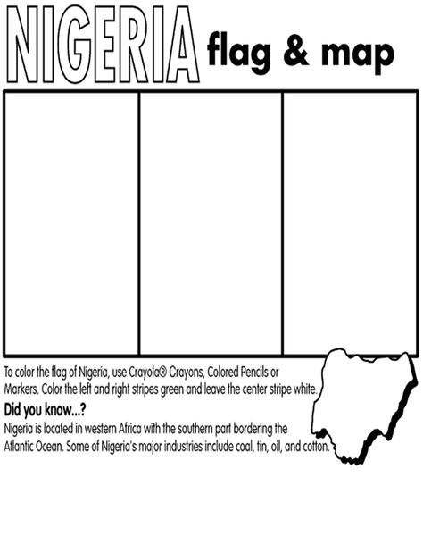 Nigeria flag flag coloring pages color nigeria