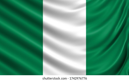 Nigeria national flag background texture stock illustration