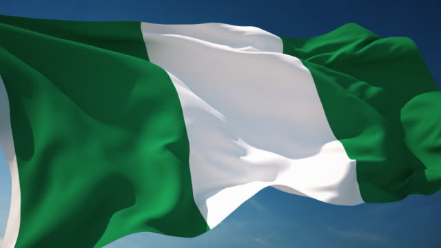 Nigeria flag stock videos and royalty