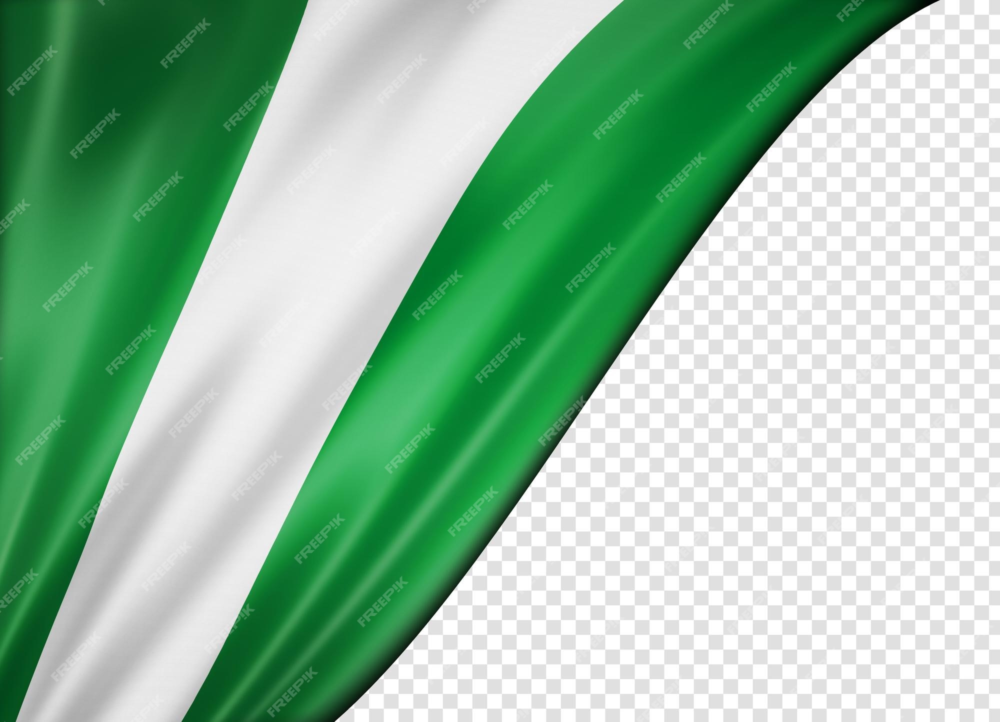 Premium psd nigerian flag isolated on white banner