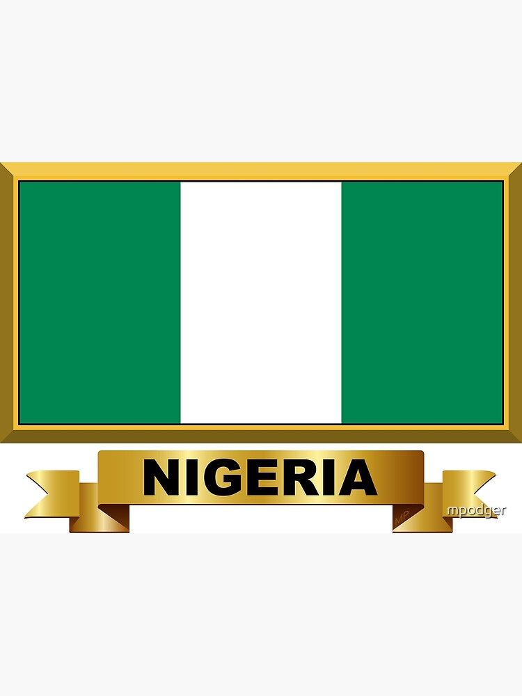 Nigerian flag gifts masks stickers products n poster for sale by mpodger