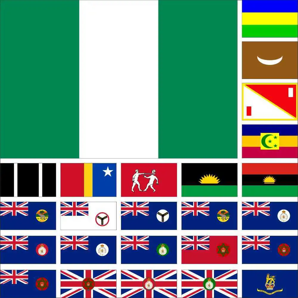 Nigeria flag kanem bornu empire zaria emirate bauchi fika kano biafra niger
