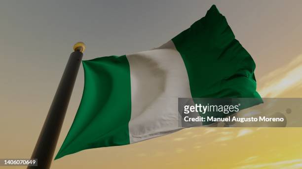 Nigeria flag stock photos high