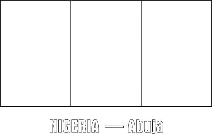 Printable nigeria flag coloring page