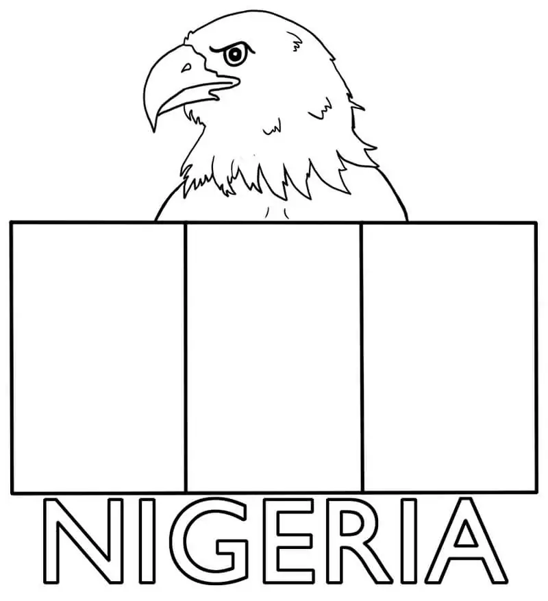 Flag of nigeria coloring page