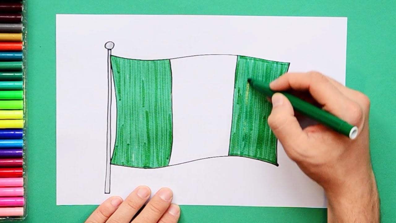 How to draw national flag of nigeria