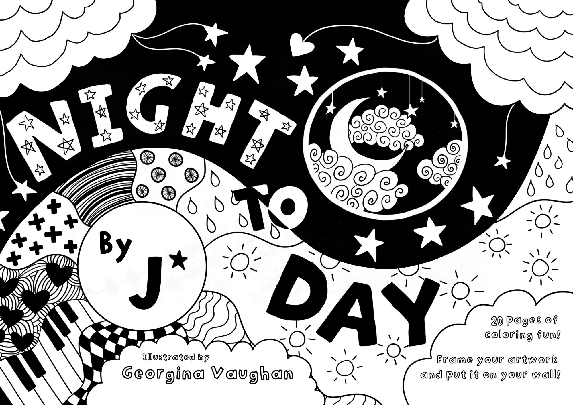 Night to day colouring printable â big secret life