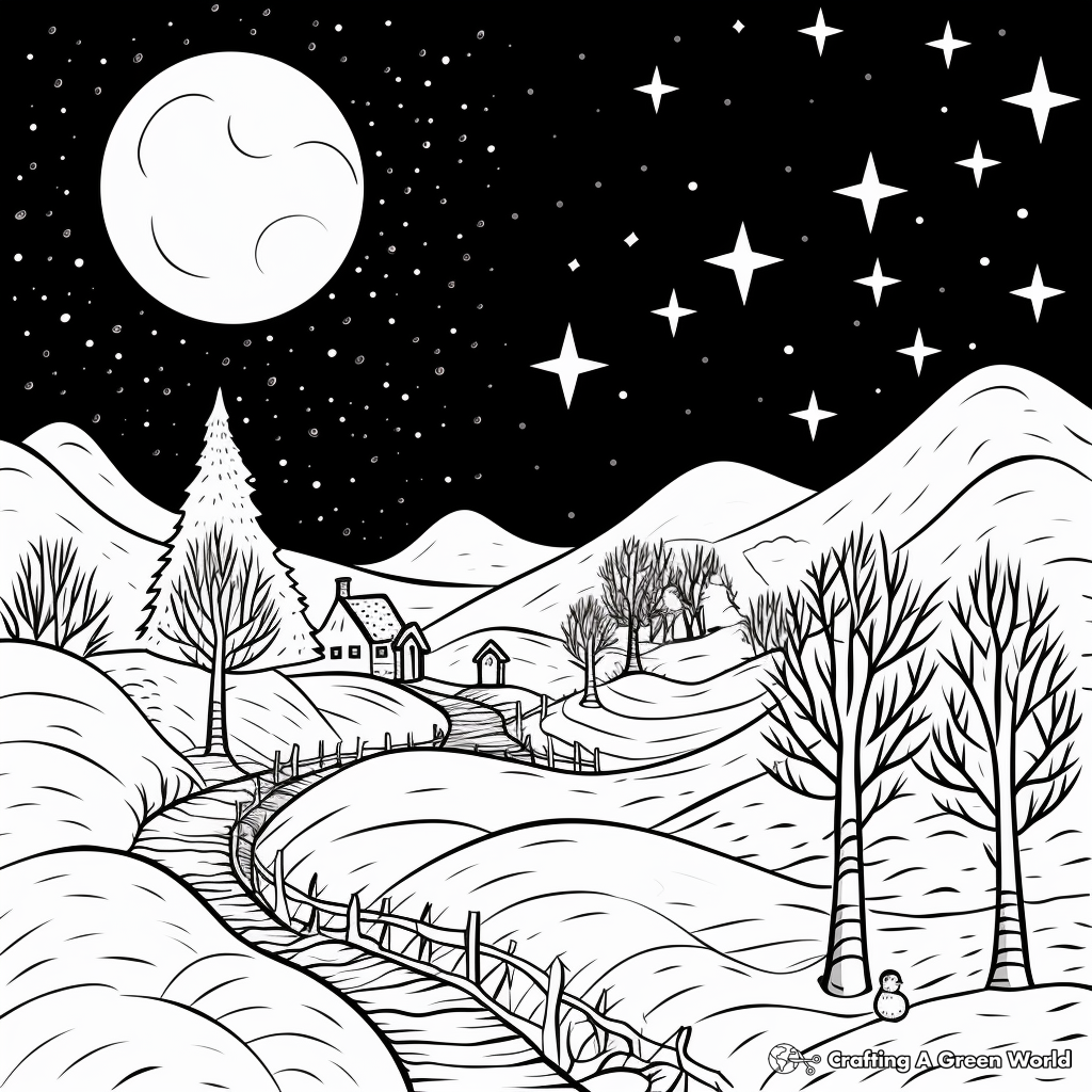 Winter solstice coloring pages