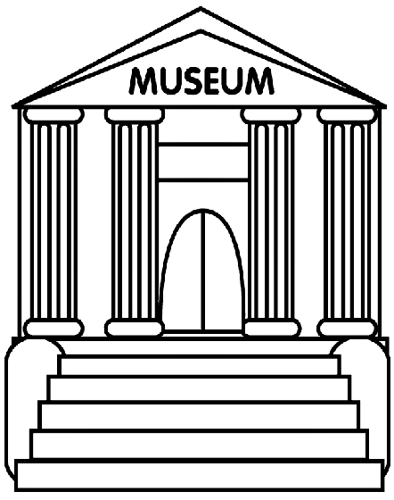 Museum on crayola coloring pages free coloring pages clipart black and white