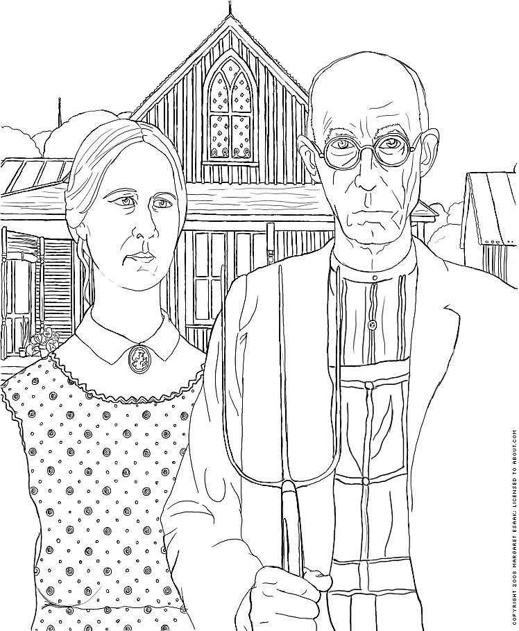 Free art history coloring pages