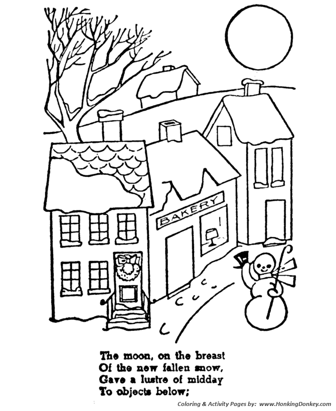 Night before christmas coloring pages christmas story coloring pages
