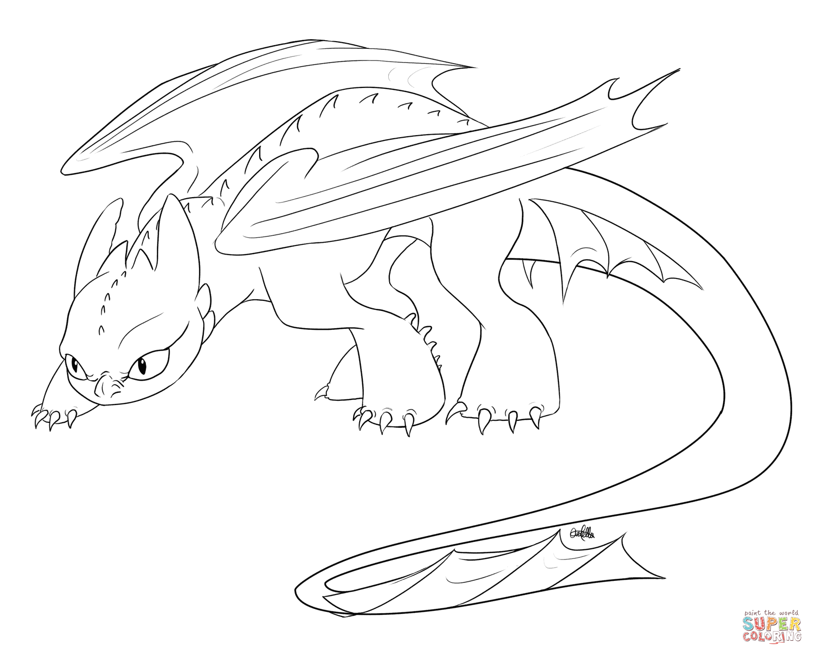 Creeping toothless coloring page free printable coloring pages