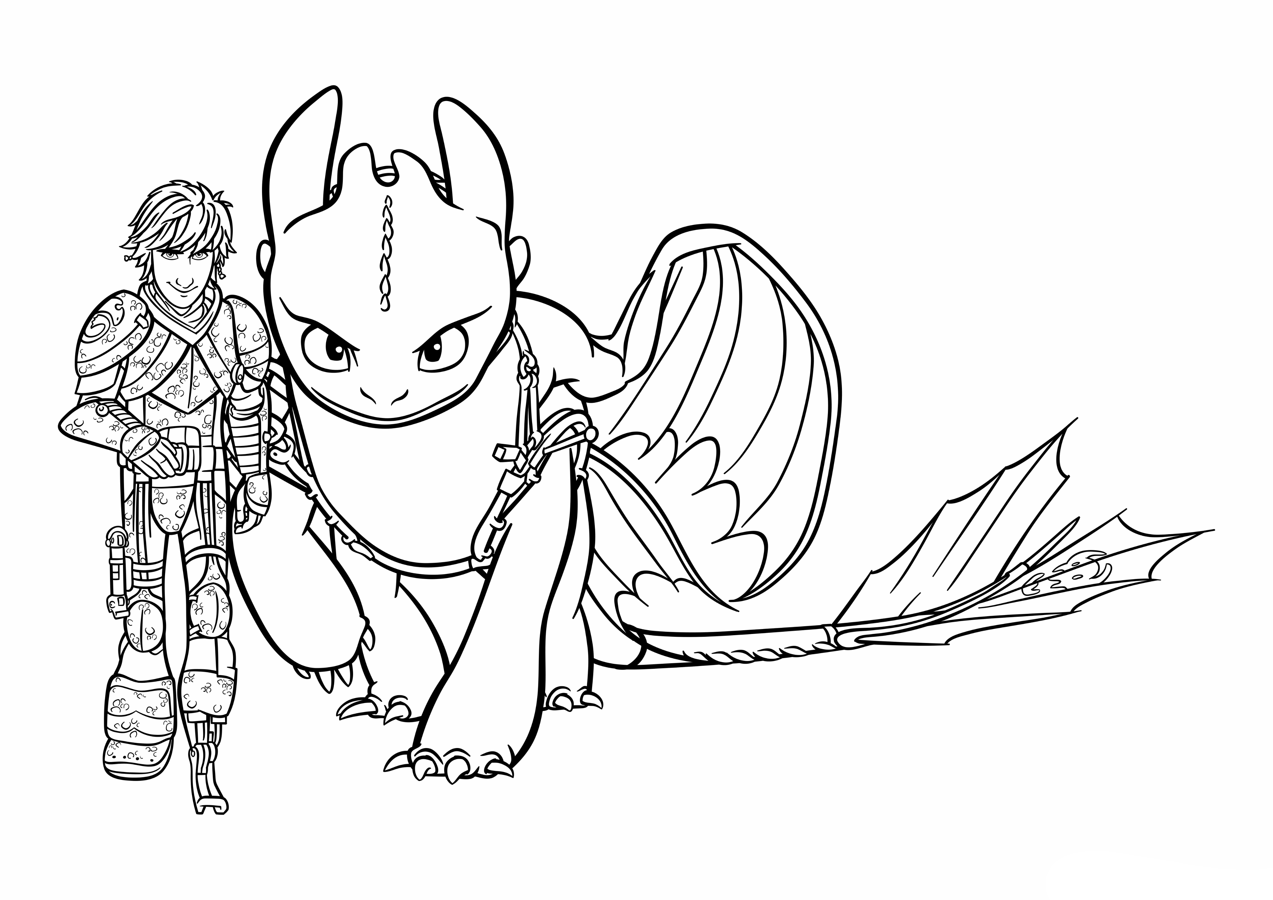 Coloring pages how to train your dragon hiccup and the night fury print free