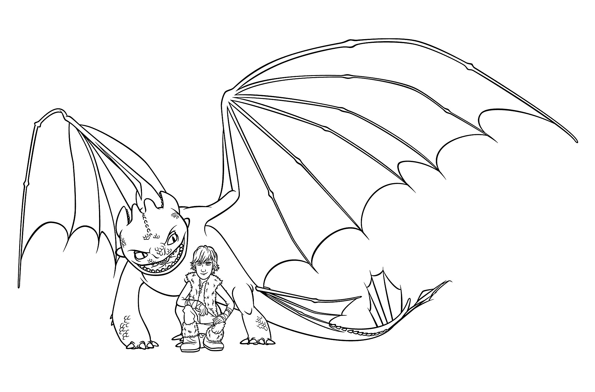 Toothless coloring pages