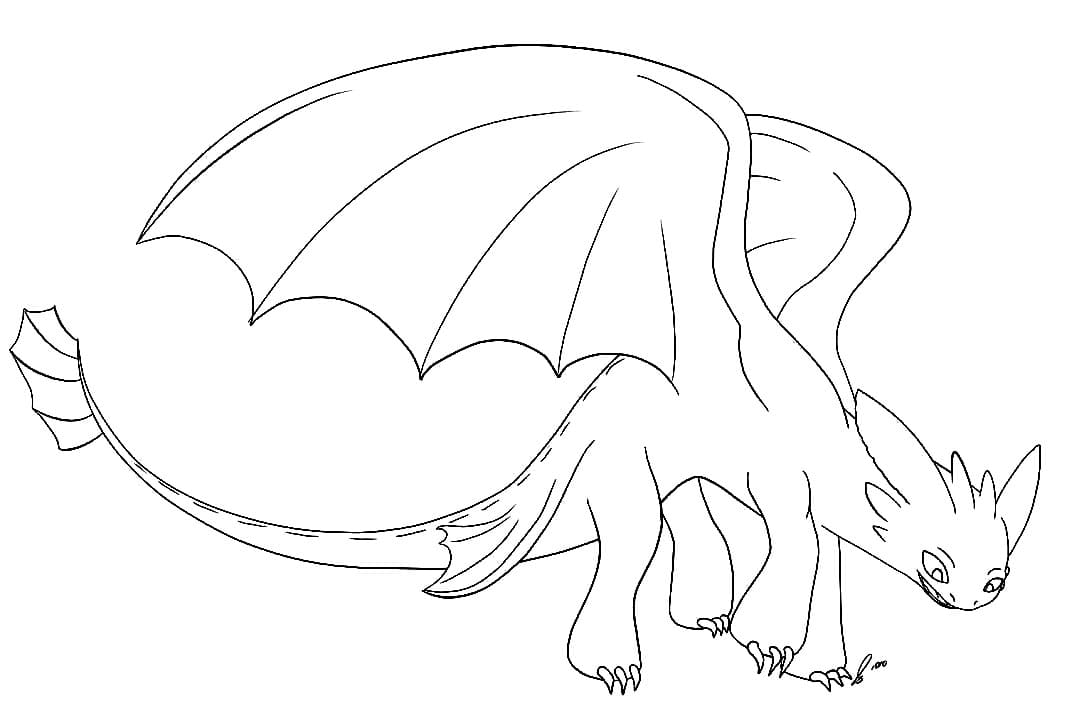 Free toothless coloring page