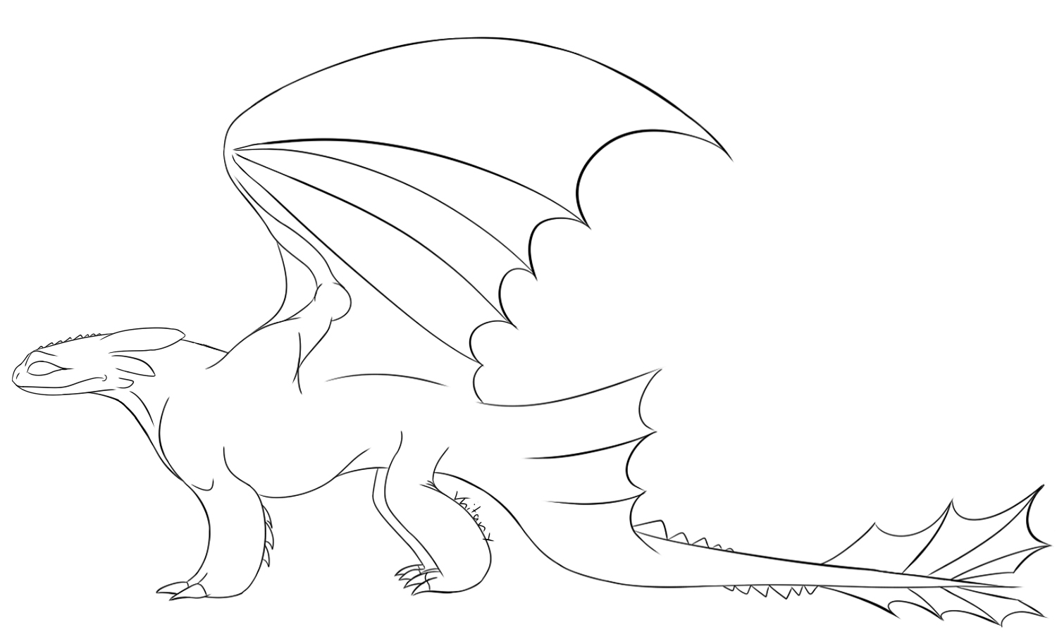 Toothless coloring pages