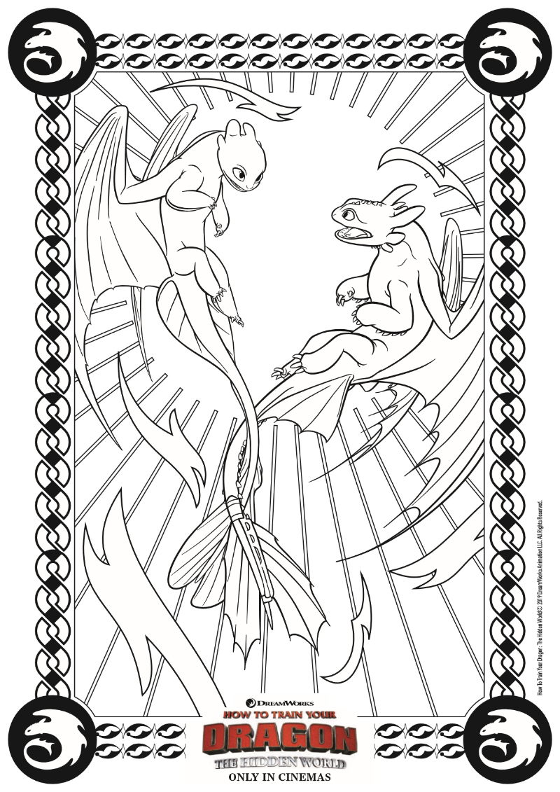 Dragon coloring page from how to train your dragon