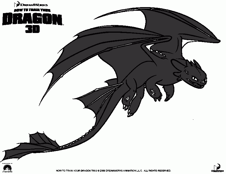 Night fury coloring page printable night fury